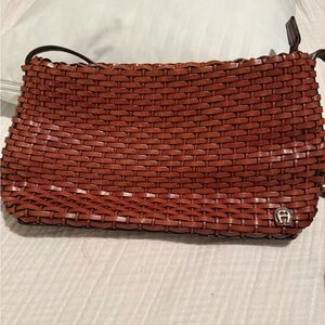 Vintage 70's/80's Etienne Aigner woven leather shoulder bag
